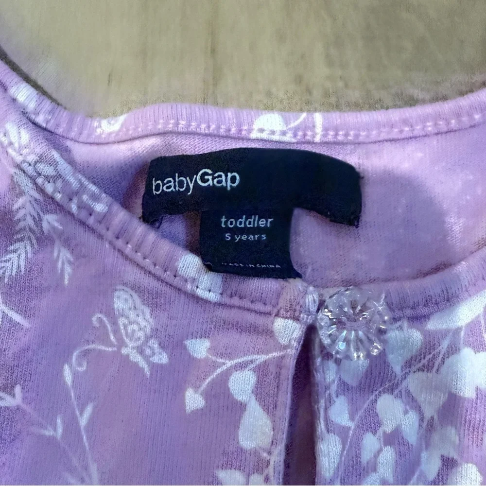 Baby Gap Girls  Light Purple Floral Dress size 5 Toddler